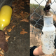 The “molotov cocktail” tweeted by Portland Police this week (left) and another tweeted September 14, 2020 (right)